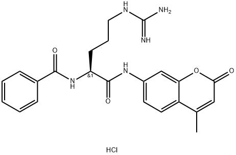 N-ALPHA-BENZOYL-L-ARGININE 7-AMIDO-4-METHYLCOUMARIN HYDROCHLORIDE,83701-04-6,结构式