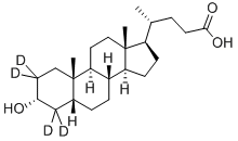 リトコール酸-2,2,4,4-D4 化学構造式