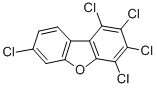 1,2,3,4,7-ペンタクロロジベンゾフラン 化学構造式