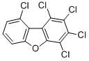 1,2,3,4,9-ペンタクロロジベンゾフラン標準液 化学構造式