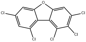 2,3,4,6,8-五氯二苯并呋喃~25 NG/ML壬烷溶液 结构式