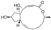 [1R,2E,6S,10E,11aS,13R,14aR,(+)]-1,6,7,8,9,11aβ,12,13,14,14aα-デカヒドロ-1,13β-ジヒドロキシ-6-メチル-4H-シクロペンタ[f]オキサシクロトリデシン-4-オン 化学構造式