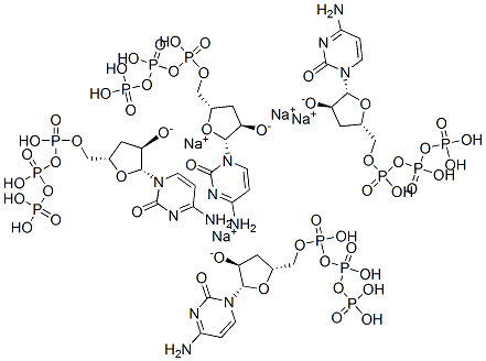 Cytidine 5'-(tetrahydrogen triphosphate), 3'-deoxy-, tetrasodium salt Struktur