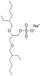 2,3-ビス[(2-エチルヘキシル)オキシ]-1-プロパノールスルファートナトリウム 化学構造式