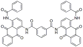 N,N'-bis[4-(benzoylamino)-9,10-dihydro-9,10-dioxo-1-anthryl]isophthaldiamide Struktur