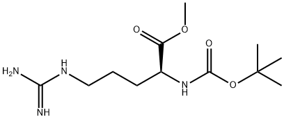 N2-[叔丁氧羰基]-L-精氨酸甲酯, 83731-79-7, 结构式