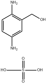 3-(hydroxymethyl)-p-phenylenediammonium sulphate Struktur