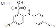 5-amino-2-(4-aminoanilino)benzenesulphonic acid monohydrochloride Struktur