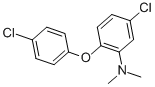 5-クロロ-2-(4-クロロフェノキシ)-N,N-ジメチルアニリン 化学構造式