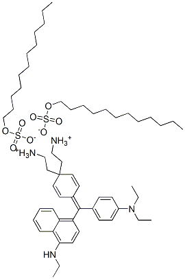 [4-[[4-(diethylamino)phenyl][4-(ethylamino)-1-naphthyl]methylene]-2,5-cyclohexadien-1-ylidene]diethylammonium dodecyl sulphate Struktur