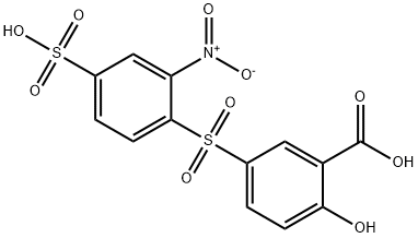 5-[(2-nitro-4-sulphophenyl)sulphonyl]salicylic acid Struktur
