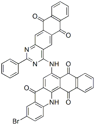 10-bromo-6-[(6,11-dihydro-6,11-dioxo-2-phenylnaphtho[2,3-g]quinazolin-4-yl)amino]naphth[2,3-c]acridine-5,8,14(13H)-trione Struktur