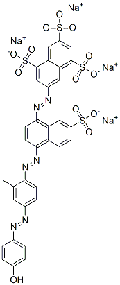 tetrasodium 7-[[4-[[4-[(4-hydroxyphenyl)azo]-2-methylphenyl]azo]-7-sulphonato-1-naphthyl]azo]naphthalene-1,3,5-trisulphonate Structure