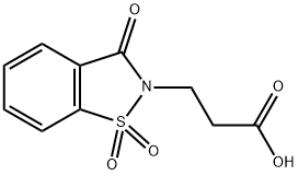 3-(1,1-二氧代-3-氧代-1,2-苯并异噻唑-2(3H)-基)丙酸 结构式