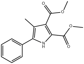 1H-Pyrrole-2,3-dicarboxylicacid,4-methyl-5-phenyl-,dimethylester(9CI) Structure