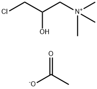 3-クロロ-2-ヒドロキシ-N,N,N-トリメチル-1-プロパンアミニウム・アセタート 化学構造式