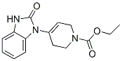 4-[(2,3-ジヒドロ-2-オキソ-1H-ベンゾイミダゾール)-1-イル]-3,6-ジヒドロ-1(2H)-ピリジンカルボン酸エチル 化学構造式