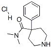 N,N-ジメチル-4-フェニル-4-ピペリジンカルボアミド・塩酸塩 化学構造式