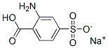 2-アミノ-4-(ソジオスルホ)安息香酸 化学構造式