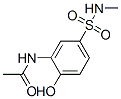 N-[2-ヒドロキシ-5-[(メチルアミノ)スルホニル]フェニル]アセトアミド 化学構造式