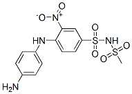 4-[(4-アミノフェニル)アミノ]-N-(メチルスルホニル)-3-ニトロベンゼンスルホンアミド 化学構造式