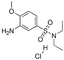 3-アミノ-N,N-ジエチル-4-メトキシベンゼンスルホンアミド・塩酸塩 化学構造式