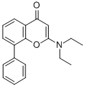 2-(Diethylamino)-8-phenyl-4H-1-benzopyran-4-one Struktur