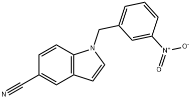 5-cyano-1-(3-nitrobenzyl)indole 化学構造式