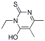 1-ethyl-6-hydroxy-4,5-dimethyl-1H-pyrimidine-2-thione 结构式
