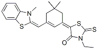 5-[5,5-dimethyl-3-[(3-methyl-(3H)-benzothiazol-2-ylidene)methyl]cyclohex-2-en-1-ylidene]-3-ethyl-2-thioxothiazolidin-4-one 结构式