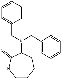 3-(二苄氨基)高哌啶-2-酮 结构式