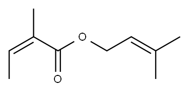 3-甲基丁-2-烯-1-基(Z)-2-甲基丁-2-烯酸酯 结构式