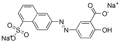 5-[(5-sulpho-2-naphthyl)azo]salicylic acid, sodium salt Structure