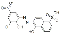 6-[(3-chloro-2-hydroxy-5-nitrophenyl)azo]-5-hydroxynaphthalene-1-sulphonic acid 结构式