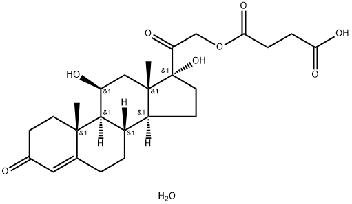 Hydrocortisone hemisuccinate hydrate Struktur