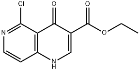 5-CHLORO-1,4-DIHYDRO-4-OXO-1,6-NAPHTHYRIDINE-3-CARBOXYLIC ACID ETHYL ESTER 结构式
