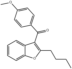 (2-ブチルベンゾフラン-3-イル)(4-メトキシフェニル)ケトン 化学構造式