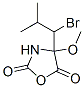 2,5-Oxazolidinedione,  4-(1-bromo-2-methylpropyl)-4-methoxy- 结构式