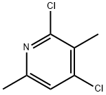 2,4-ジクロロ-3,6-ジメチルピリジン 化学構造式