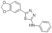 1,3,4-Thiadiazol-2-amine, 5-(1,3-benzodioxol-5-yl)-N-phenyl- Structure
