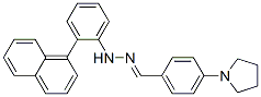 4-(1-pyrrolidinyl)benzaldehyde 2-naphthylphenylhydrazone 结构式