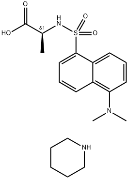 N-[[5-(dimethylamino)-1-naphthyl]sulphonyl]-L-alanine, compound with piperidine (1:1) Structure