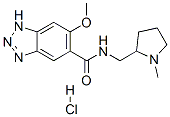 6-methoxy-N-[(1-methylpyrrolidin-2-yl)methyl]1H-benzotriazole-5-carboxamide monohydrochloride Structure