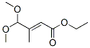 4,4-ジメトキシ-3-メチル-2-ブテン酸エチル 化学構造式