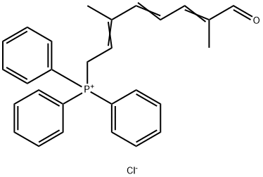 (7-formyl-3-methyl-2,4,6-octatrienyl)triphenylphosphonium chloride Struktur