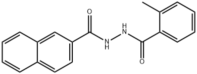 N'-(2-メチルベンゾイル)-2-ナフタレンカルボヒドラジド 化学構造式