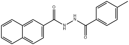 N'-(4-メチルベンゾイル)-2-ナフタレンカルボヒドラジド 化学構造式