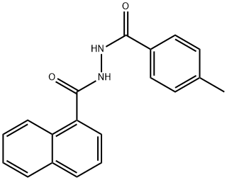 N'-(4-メチルベンゾイル)-1-ナフタレンカルボヒドラジド 化学構造式