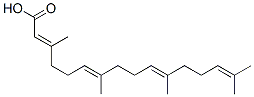 3,7,11,15-テトラメチル-2,6,10,14-ヘキサデカテトラエン酸 化学構造式