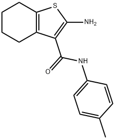 2-AMINO-N-(4-METHYLPHENYL)-4,5,6,7-TETRAHYDRO-1-BENZOTHIOPHENE-3-CARBOXAMIDE Structure